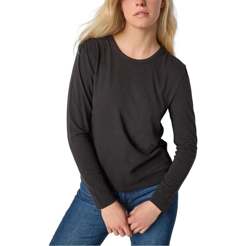 Lilla P Womens  Shirred Shoulder Crewneck Top